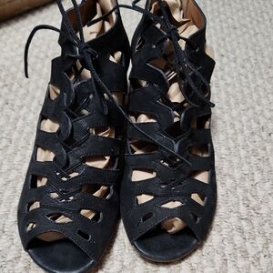 Paul Green Black Strappy Sandals